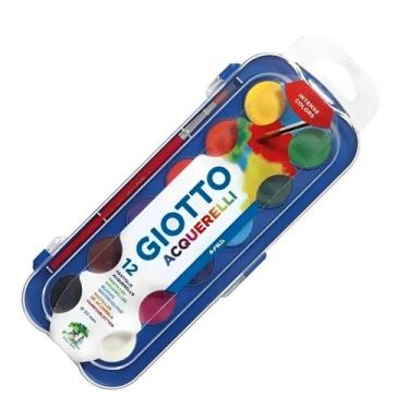 Imagem de Aquarela Giotto 12 Pastilhas de 30mm com 1 Pincel