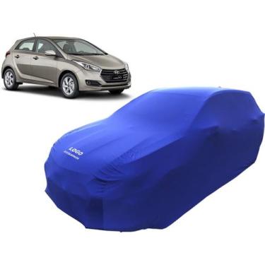 Imagem de Capa Automotiva Para Hyundai Hb20 Tecido Helanca Lycra - Mz, Azul