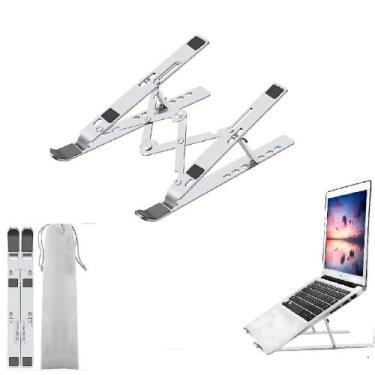 Imagem de Base Suporte Para Notebook e Tablet Dobravel Tamanho Ajustável Portáti