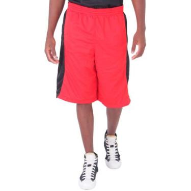 Imagem de Bermuda Basquete Masculina M10 Performance Tide, Vermelho, GG