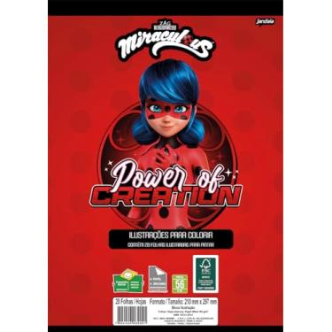 Imagem de Bloco para Colorir - A4-28 Folhas - 180G - Miraculous - Jandaia