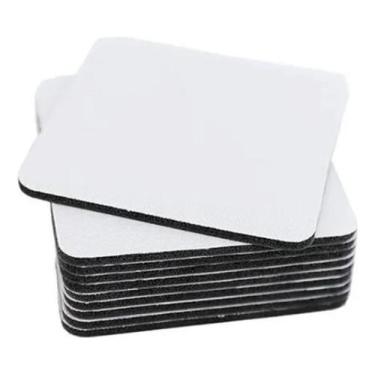 Imagem de 200 bolacha de chopp quadrada em neoprene branco sublimação - Tritengo