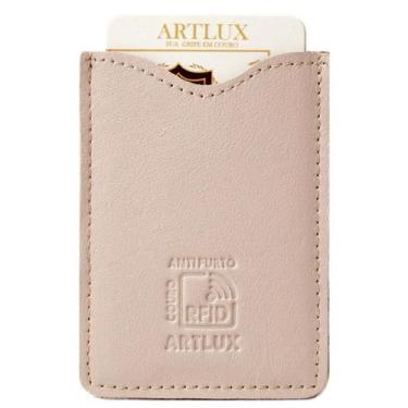 Imagem de Porta Cartão Anti Furto em Couro Artlux 5003, Off white