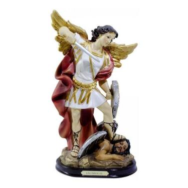 Imagem de Estatua Imagem São Miguel Arcanjo Pequeno Resina - 13 Cm   - Tascoinpo
