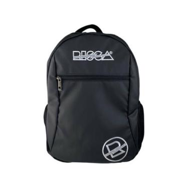 Imagem de Mochila Escolar Emborrachada Resistente Risca 9079, Preto, 00