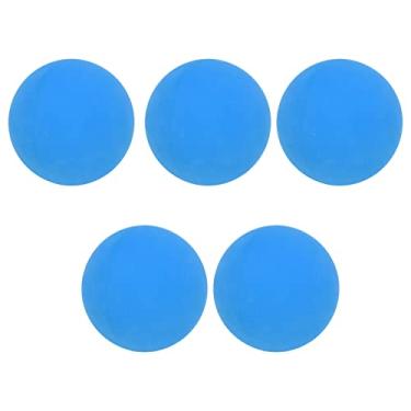 Imagem de Bolas quicando, 5 peças, bola saltitante, 6 cm, segura de borracha, bolas de exercício de mão, bola de parede para crianças para piscinas e praias (azul)