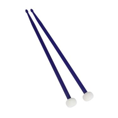 Imagem de Almencla Baquetas de tambor de percussão, 2 peças, acessório leve de instrumento musical, cabeça de feltro, aperto ergonômico para desempenho, Azul Escuro