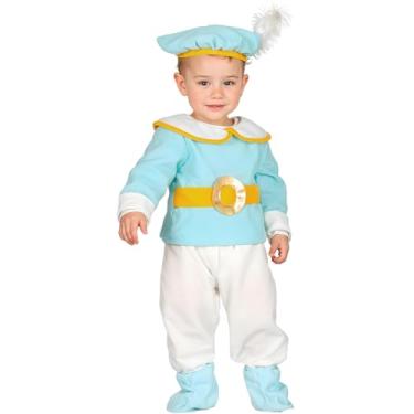 Imagem de Fantasia Bebê Menino Roupa de Príncipe Completa e de Luxo Com Botas e Boina (M 12-18 MESES)