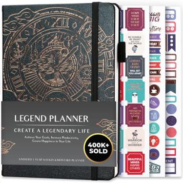 Imagem de Legend Planner – Planejador de vida semanal e mensal para atingir seus objetivos e viver mais feliz. Caderno organizador e diário de produtividade. A5 (cinza místico)