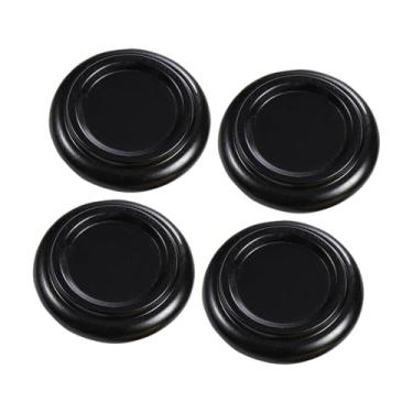 Imagem de simhoa 4 pçs piano rodízio copos piano perna coasters multifuncional tapete de piano suporte acessórios piano protetor piso piano pé cobre, Preto