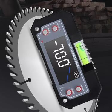 Imagem de Medidor de ângulo digital localizador de nivelador de bolha Inclinômetro Chanfrado Inclinômetro XY Inclinação do eixo XY para ferramentas de lâmina de serra de madeira, base magnética forte mede 4 * 90 e 2 * intervalos de 40 graus com iluminação de fundo classificação IP54