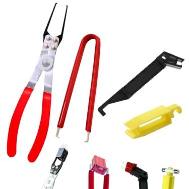 Imagem de Funayama Alicate extrator de relé, alicate extrator de fusível, ferramenta extrator de braçadeira de relé automático, ferramenta extrator de fusível, ferramenta de remoção de limpador de terminal de