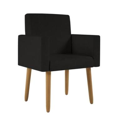 Imagem de Cadeira Decorativa para Quarto  Balaqui Decor, Preto
