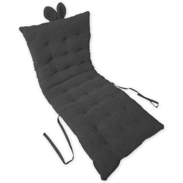 Imagem de Almofada Futon Decorativo Orelha Coelho 140X60 Colchão Preto