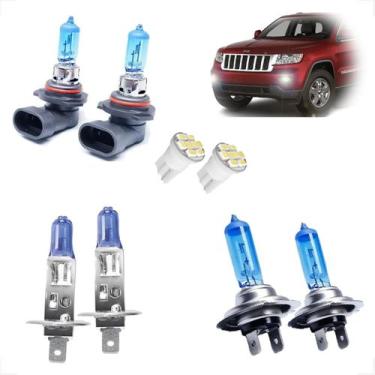 Imagem de Kit de Lâmpadas Halógena Super Branca H7 H1 H11 Farol Baixo Alto e Mil