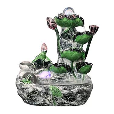 Imagem de Fonte de mesa Fonte de mesa Fonte de mesa Fontes de cachoeira Relaxamento Característica de Água Feng Shui Zen Meditação Fonte de Mesa com Bola Rotativa e Bomba para Escritório Doméstico Espaços