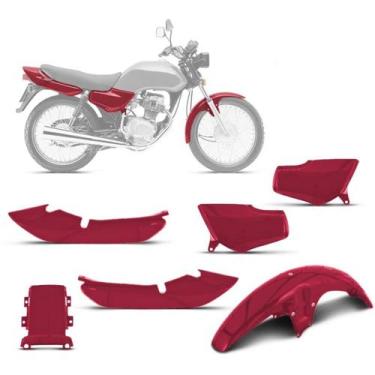 Imagem de Kit Carenagem 3 Peças Cromo Forte Moto Honda Titan 1995 a 2000 Substit
