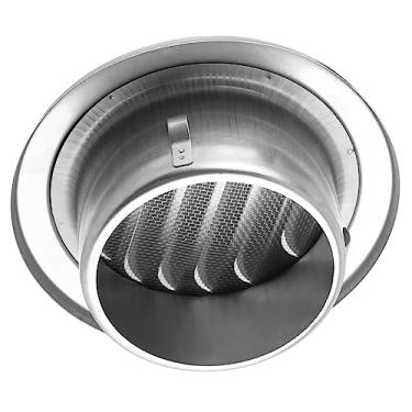 Imagem de Tampa de saída de ventilação de dutos de parede de aço inoxidável FTVOGUE redonda plana