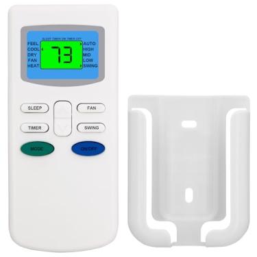 Imagem de Controle remoto universal de substituição A/C compatível com TCL CIAC Klimaire/Pioneer/Airton/Dronic/Fujico AC Split e ar-condicionado portátil, com retroiluminação, com suporte de montagem na parede,