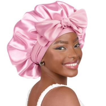 Imagem de Boné de Cetim YANIBEST para Dormir - Forrado de Seda, Protege o Cabelo