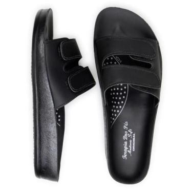 Imagem de Sandalia Chinelo Feminino Ortopédico  Confortavel Terapia dos Pés, Pre