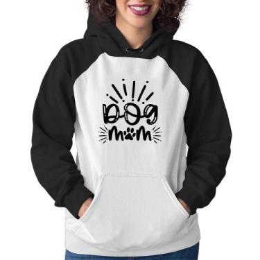 Imagem de Moletom Feminino Dog Mom - Foca na Moda, Branco, Preto, GG
