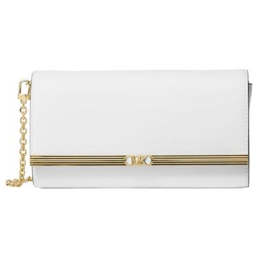 Imagem de Michael Kors Bolsa clutch grande Mona, Ferragens douradas/branco óptico, One Size