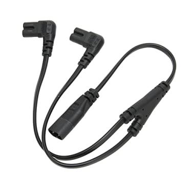 Imagem de Power Splitter Cord 1 em 2 Out, IEC320 C8 Male para IEC320 C7 Feminino, Y Split CA Cabo de alimentação para monitores LCD, lâmpadas de mesa, alto -falantes