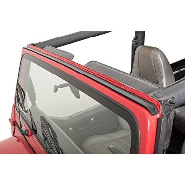 Imagem de MasterTop Windshield Channel - Fits Jeep Wrangler CJ and YJ 1976-1995 - Provides Weather Tight Fit for Bimini Soft Top - Mounts to Factory Wind Shield Holes - Black Powder Coat FinishQ