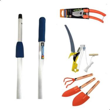 Imagem de Serrote para Poda Serra Cabo Extensor 3mt Tesoura e Conjunto Jardinage