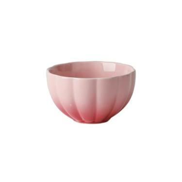 Imagem de Prato rosa de mudança gradual prato de sobremesa prato de massa italiana tigela de arroz doméstico - tigela de 11,4 cm/pó de mudança gradual