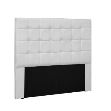 Imagem de Cabeceira Verona Cama Box Solteiro 90Cm material sintético Branco - DR