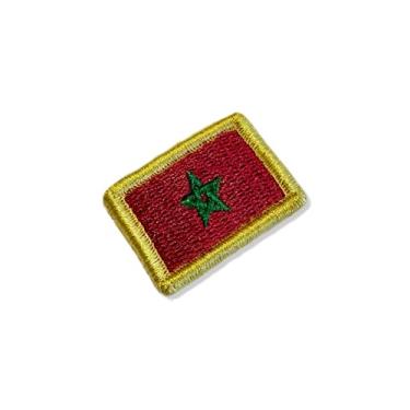 Imagem de BP0192-031 Bandeira Marrocos Patch Bordado 3,8×2,5cm (D-Arquivo Matriz para bordar.)