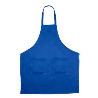 Imagem de Avental de comprimento total profissional aprovado pelo chef com dois bolsos frontais | Alça ajustável e resistente à água para funcionários de cozinha de cozinheiro | 86 cm L x 76 cm P, unissex,