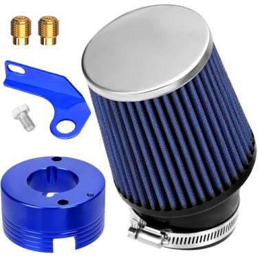 Imagem de YOXUFA Adaptador de filtro de ar atualizado jato principal para predador 420cc 301cc 11Hp 13Hp GX340 GX390 389cc Go Kart Barcos de lama Corridas Cortador de grama Mini bicicleta Bomba de água Arruela de pressão Peças de motor OHV