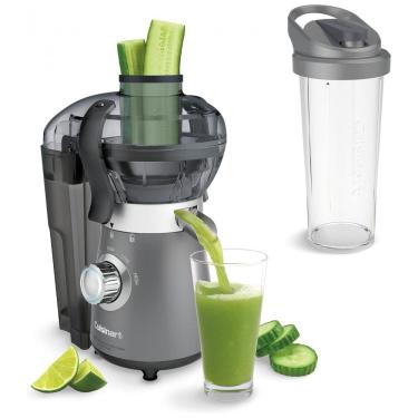 Imagem de Centrífuga de Frutas 470mL em Aço Inoxidável com Indicadores em LED e Botão Giratório, 450W, Cuisinart, Prata