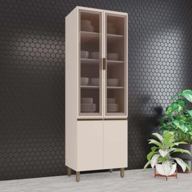 Imagem de Cristaleira 4 Portas 71,5cm 100% mdf Aurora