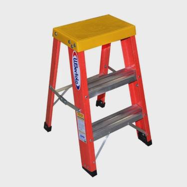 Imagem de Escada Banqueta 60cm Fibra de Vidro com 2 Degraus e 1 Patamar WBertolo