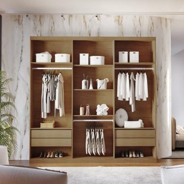 Imagem de Closet Casal Encanto 4 Gavetas 5 Prateleiras mdf Rufato