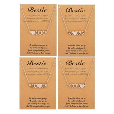 Imagem de Colar Best Friend Friendship para 2/3/4/5 Presentes de Amigo para Mulheres Bff Friends Sisters Bestie Colar Presentes de Aniversário para Irmãs, Metal, Sem Pedra Preciosa