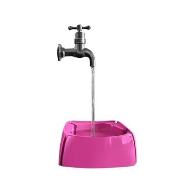 Imagem de Bebedouro Torneira Magica Automatico Gato Fonte 1 Litro 127/220v Mec Pet Rosa