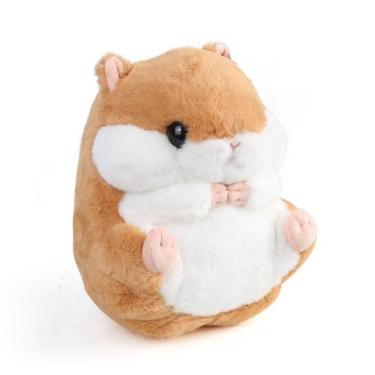 Imagem de Conjuntos de presente de bebê 28cm fofo hamster brinquedo de pelúcia macio travesseiro de pelúcia kawaii boneca animal de pelúcia rato de pelúcia