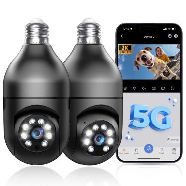 Imagem de Câmera de segurança Lâmpada Chpuss 2K 5G WiFi Outdoor