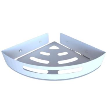 Imagem de Suporte Porta Shampoo De Banheiro De Canto Inox Branco - FassinShop