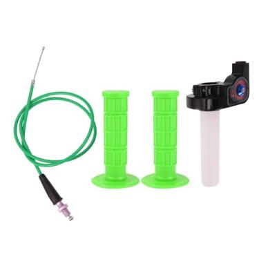 Imagem de REPAIROCK Kit de capas de guidão de borracha para motocicleta, scooter, bicicleta, quadriciclo, verde claro, 1 conjunto