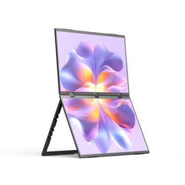 Imagem de Waveshare Monitor portátil de tela dupla de 47.0 cm, suporta Windows/MacOS, tela dobrável de alta definição Dual-1080p, 100% SRGB, ângulo de visão amplo de 178°, sensor de gravidade embutido