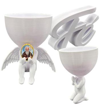 Imagem de Relicario Decoração Casa São Bento Anjo Guarda Oração - Point da Fe