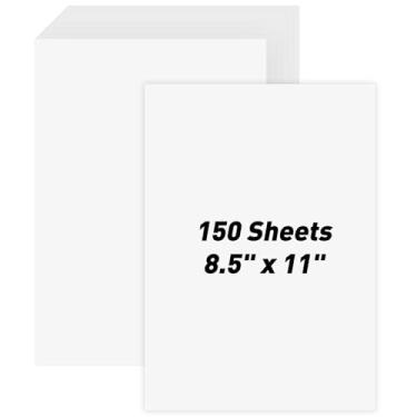 Imagem de MAXECHO 21,6 cm × 28 cm Cartolina branca a granel 150 folhas de papel de construção, cartolina, papel para impressora para artesanato faça você mesmo, confecção de cartões Cricut, impressão de