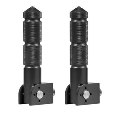 Imagem de povtii 2 Peças De Apoios Pés Dobráveis Para Motocicleta, Passageiro Motocicleta Elétrica 90 Graus, Suportes Apoio Universais 8 Mm E Bicicleta (Preto)