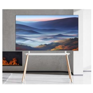 Imagem de Suportes de TV Suporte de TV Universal Suporte de TV 32 a 75 polegadas LED Tela LCD Studio TV Display Suporte de TV Altura Ajustável Suporte de TV com 4 Pernas Suporte de TV Suporte de TV (Branco 32)